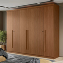 Ver imagem 1 de Guarda Roupa Casal 6 Portas Ripado Buriti Santos Andira Jatoba Jatobá