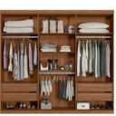 Ver imagem 3 de Guarda Roupa Casal 6 Portas Ripado Buriti Santos Andira Jatoba Jatobá