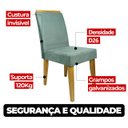 Ver imagem 7 de Kit 2 Cadeira de Jantar Emily Estofada Veludo Cinza Pé de Madeira Castanho - Arkell