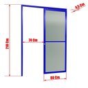 Ver imagem 2 de Porta de Correr Suspensa 210x80cm Vidrao Esq L.25 Brimak Abertura Esquerda Azul