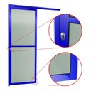 Ver imagem 6 de Porta de Correr Suspensa 210x80cm Vidrao Esq L.25 Brimak Abertura Esquerda Azul
