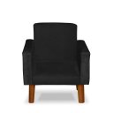 Ver imagem 5 de Mini Poltrona Cadeira Infantil Nina de Criança Suede Preto Pés Palito