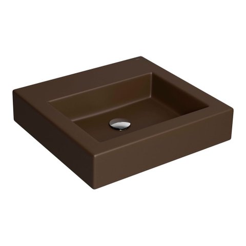 Cuba de Apoio Lavatório Quadrada 45x43cm Marrom Fosco - L.737.22