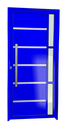 Ver imagem 1 de Porta Alumínio Lambril Miraggio c/Puxador e.Azul 90 Brimak