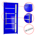 Ver imagem 2 de Porta Alumínio Lambril Miraggio c/Puxador e.Azul 90 Brimak