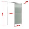 Porta de Correr Suspensa 210x90cm Vidrao Esq L.25 Brimak - 2