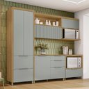 Ver imagem 1 de Cozinha Modulada 5 Peças 5 Portas 6 Gavetas Ripado Marquesa 100 Mdf