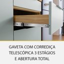Ver imagem 4 de Cozinha Modulada 5 Peças 5 Portas 6 Gavetas Ripado Marquesa 100 Mdf