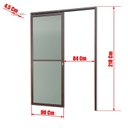 Ver imagem 2 de Porta de Correr Suspensa 210x90cm Vidrao Dir L.25 Brimak Abertura Direita