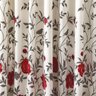 Cortina Translúcida Döhler Tais Floral Vermelha 300x250cm - 1