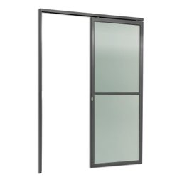Porta de Correr Suspensa 210x90cm Vidrao Esq L.25 Brimak - 3