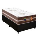 Ver imagem 1 de Cama Box Solteiro Sintético + Colchão Molas Ensacadas Texas Prime Colchões 88cm - Suporta até