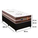 Ver imagem 4 de Cama Box Solteiro Sintético + Colchão Molas Ensacadas Texas Prime Colchões 88cm - Suporta até