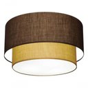 Ver imagem 3 de Plafon Duplo Cilíndrico Vivare Md-3045 Cúpula em Tecido 40x35cm - Bivolt Café-palha 127/220v