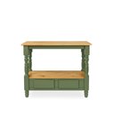 Ver imagem 1 de Aparador 2 Gavetas Pés Torneados - Verde-militar