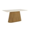 Ver imagem 2 de Mesa de Madeira Olívia 160 Cm com Vidro Nature/off White - Henn