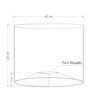 Cúpula Abajur e Luminária em Tecido Cilíndrica Vivare Cp-8021 Ø45x25cm - Bocal Europeu - Cáqui - 3