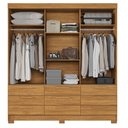 Ver imagem 2 de Guarda Roupa Casal Morretes 3 Portas 9 Gavetas Cinamomo - Santos Andirá