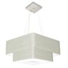 Lustre Pendente Duplo Quadrado Vivare Md-4066 Cúpula em Tecido 50x35cm - Bivolt - Rustico Cinza - Bi - 1