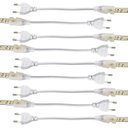 Ver imagem 1 de Conector Plug Rabicho para Fita Led 8mm Kit 10 Unidades Fonte Tomada Teto Rebaixando Gesso Sanca Per