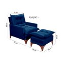 Ver imagem 4 de Poltrona Cadeira Reclinável Munique 171 Império Veludo