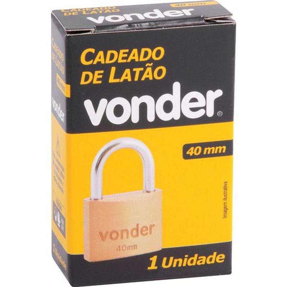 Cadeado Latão 40mm Haste Normal - Vonder - 2