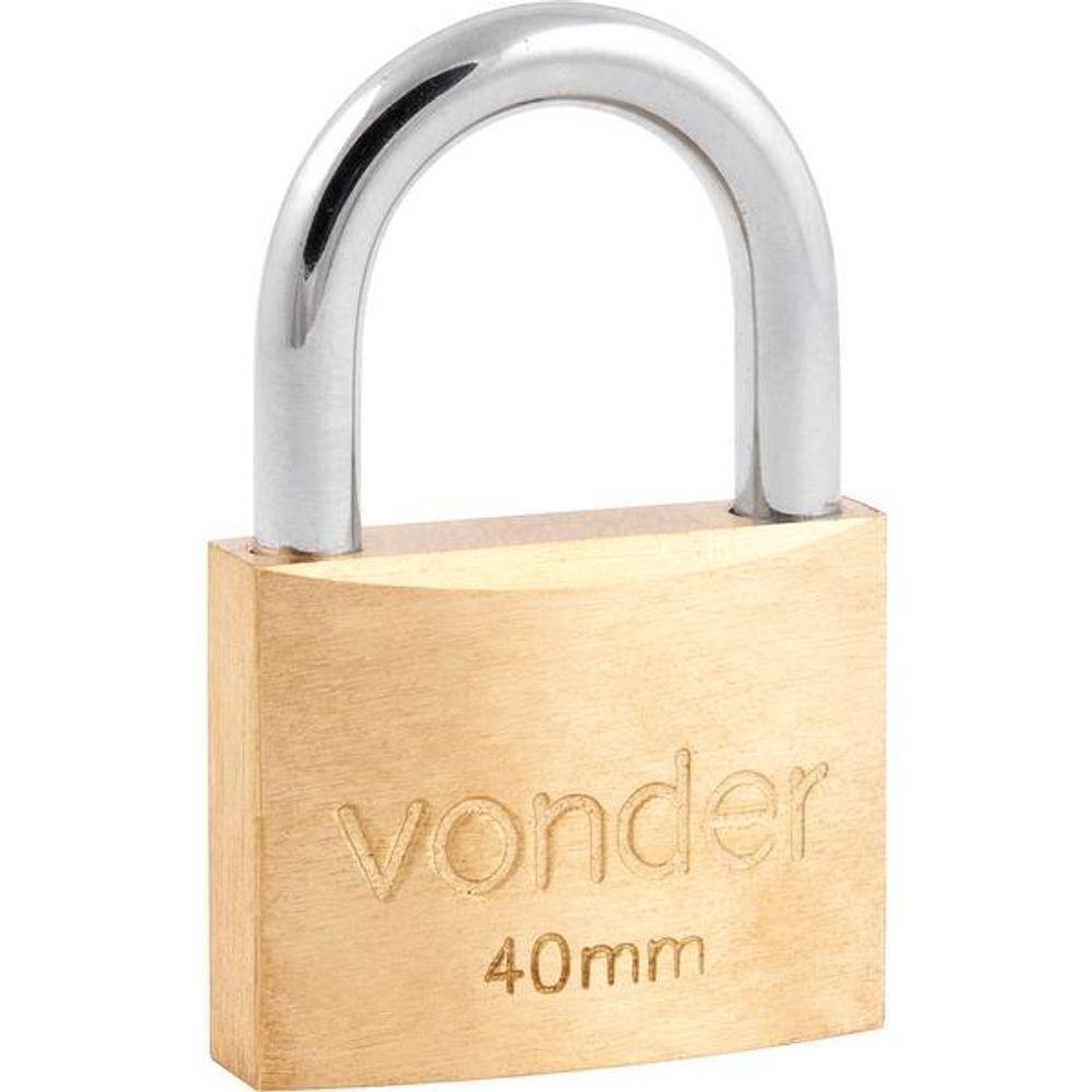 Cadeado Latão 40mm Haste Normal - Vonder