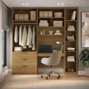 Ver imagem 2 de Guarda Roupa Modular 5 Portas com Mesa Altezza Clean Belmax:Freijó/Off White