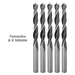 Broca para Madeira em Aço Carbono 3 Pontas 8x100mm Tradestar - 2