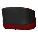 Ver imagem 3 de Poltrona Namoradeira Sofá Orgânico 2 Lugares Beatriz Suede Composê Corino Preto - Suede Vermelho