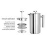 Cafeteira Prensa Francesa Bule 350ml e Açucareiro Inox - 2