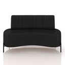 Ver imagem 2 de Sofá Living Decorativo 2 Lugares 1,35m Katara Pu Manchado Preto G33 - Gran Belo