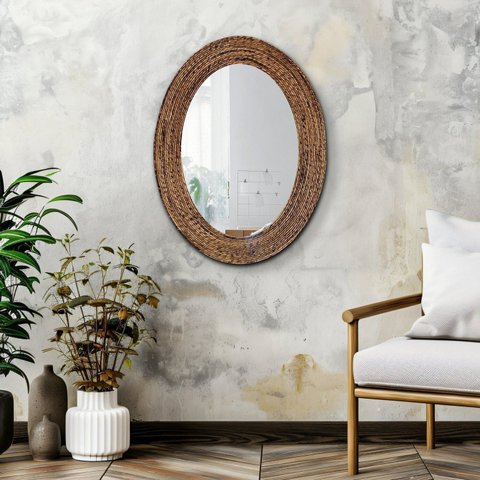 Espelho Decorativo Bananeira 60x80cm Oval