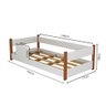 Cama Infantil Juvenil Serena com Colchão + Grade de Proteção Lateral ? Branco/mel - 3