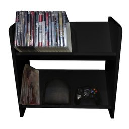 Porta Livro Revistas Jogos Estante Organizador - Preto 80CM - 5