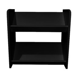 Porta Livro Revistas Jogos Estante Organizador - Preto 80CM - 2