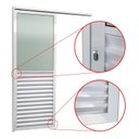 Ver imagem 3 de Porta de Correr Suspensa 210x100cm Meia Veneziana Meia Vidro Esq L.25 Brimak Abertura Esquerda
