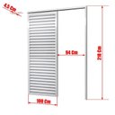 Ver imagem 6 de Porta de Correr Suspensa 210x100cm Veneziana Dir L.25 Brimak Abertura Direita Branco