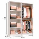 Ver imagem 3 de Armário Closet Modulado Prateleiras e Cabideiro Luna e Max Branco