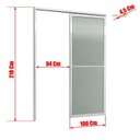 Ver imagem 2 de Porta de Correr Suspensa 210x100cm Vidrao Esq L.25 Brimak Abertura Esquerda