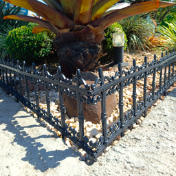 Kit 1 Metro Cerca Decorativa Plástica Estilo Ferro Fundido Grande Lançamento Jardim (2 Cercas) - Pre - 3