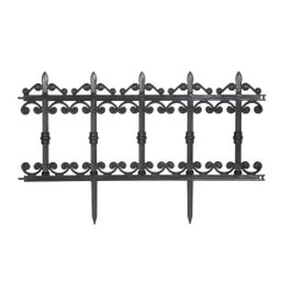 Kit 1 Metro Cerca Decorativa Plástica Estilo Ferro Fundido Grande Lançamento Jardim (2 Cercas) - Pre - 1