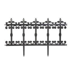 Kit 1 Metro Cerca Decorativa Plástica Estilo Ferro Fundido Grande Lançamento Jardim (2 Cercas) - Pre