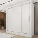 Ver imagem 1 de Guarda-Roupa Casal com 3 Portas de Correr e 4 Gavetas 190cm Multimóveis CR35502 Neve