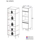 Ver imagem 4 de Paneleiro 2 Portas Para Forno E Microondas Preto/branco