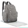 Mochila Paternidade Maternidade com Compartimento Térmico Trocador e Porta Lenços Cinza Kababy - 9