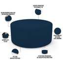 Ver imagem 4 de Puff Redondo Orgânico para Living 90cm Lola W01 Suede Azul Marinho - Lyam Decor