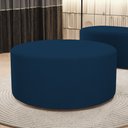 Ver imagem 3 de Puff Redondo Orgânico para Living 90cm Lola W01 Suede Azul Marinho - Lyam Decor