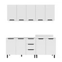 Ver imagem 1 de Cozinha Completa Meena 9 Portas 3 Gavetas 40250053 Branco - Politorno