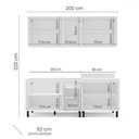 Ver imagem 2 de Cozinha Completa Meena 9 Portas 3 Gavetas 40250053 Branco - Politorno